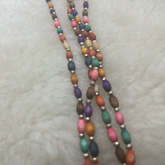 Multi-purpose wood bead chain - for ID Card, sunglasses or eyeglasses or mask - Picture 2 of 3